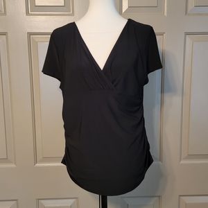 *FINAL PRICE *Chaps ladies black vneck stretch dress top.
